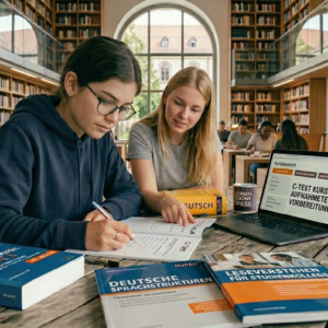 Zwei junge Menschen lesen